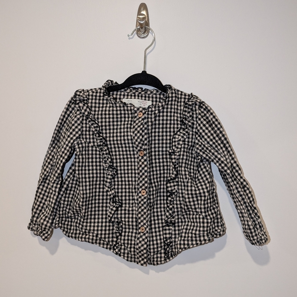💚2 For 20💚 24M Zara Gingham Blouse